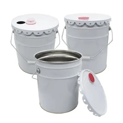 5 Gallon Dawb Hlau Xim Lub Taub Hau Nrog Liab Yas Spout Lids